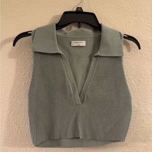 Artiza Babaton Women's Ribbed Knit Top - Light Green